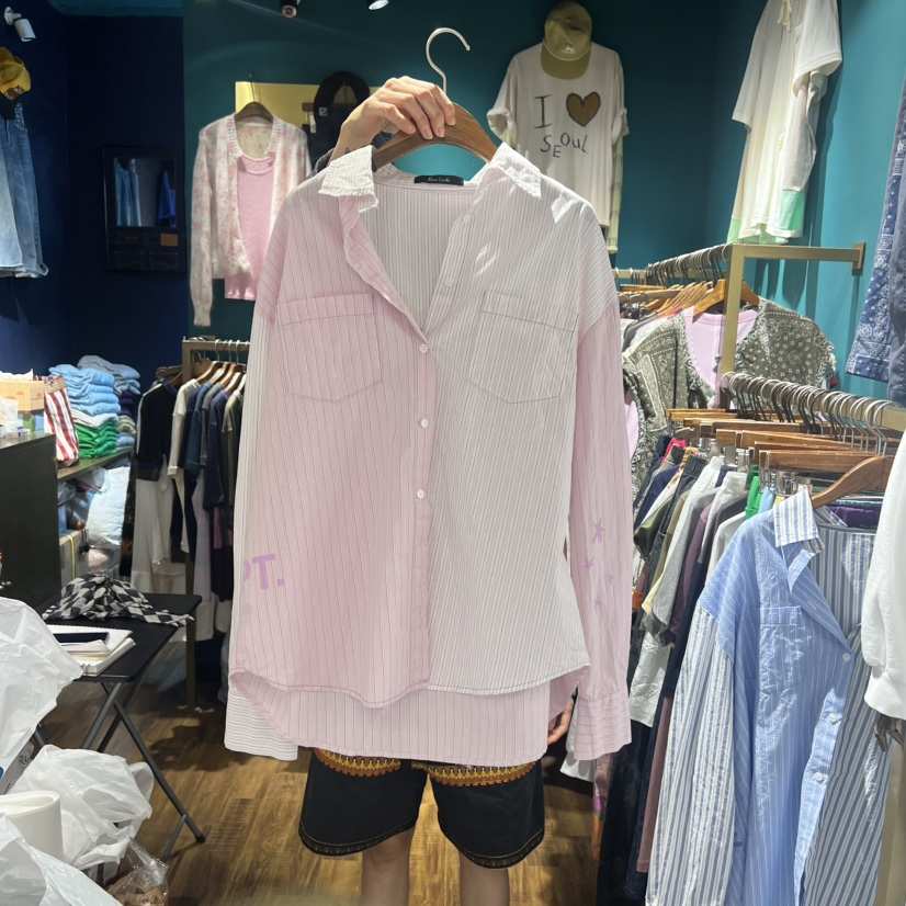 MERCI LINDA韓國代購女裝新款熱賣推薦職業襯衫蕾絲衫亞麻MERCI LINDA襯衫/蕾絲衫