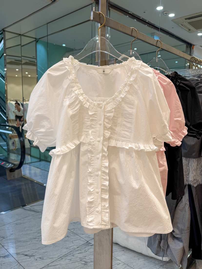 81 MARKET-L韓國直郵女士新款26春夏時尚人氣襯衫蕾絲衫81 MARKET-L襯衫/蕾絲衫