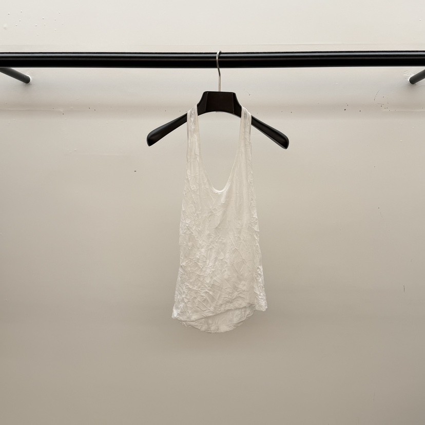 ID韓國東大門直郵女士新品熱賣26春夏休閑職業吊帶背心褶皺ID吊帶/背心