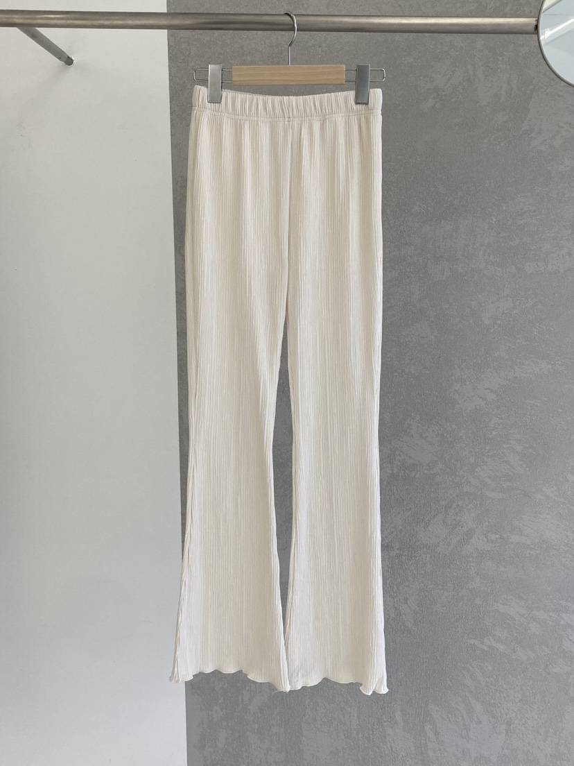 ROUGH韓國直郵女裝新款熱賣推薦休閑人氣時尚休閑褲喇叭褶裥ROUGH休閑褲