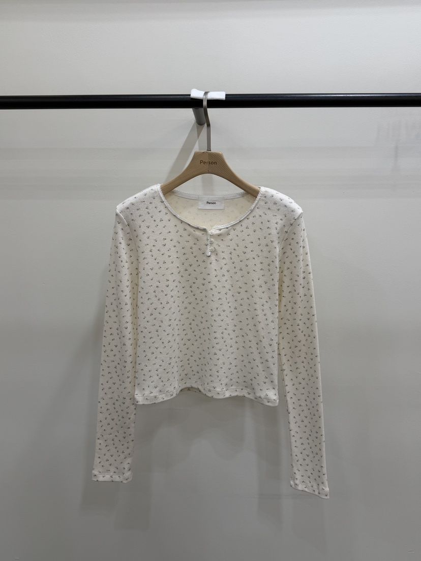 PERSON韓國直郵實拍女裝新款推薦職業休閑26春夏時尚長袖T恤PERSON長袖T恤