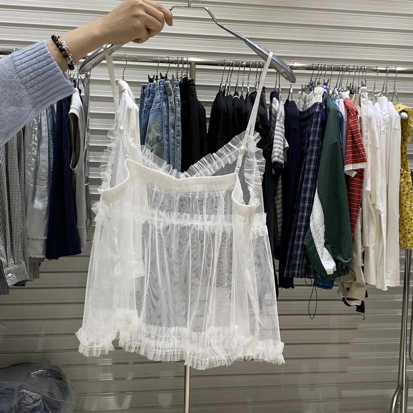 BRICKLANE韓國東大門代購女士新品時尚職業吊帶背心荷葉邊BRICKLANE吊帶/背心