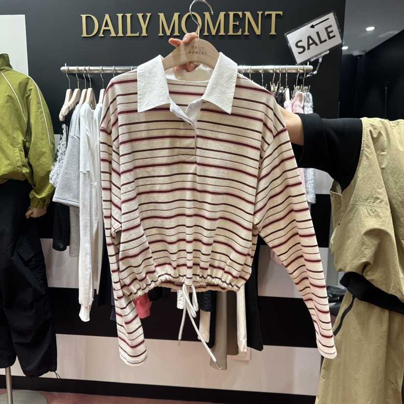DAILY MOMENT韓國東大門代購女士新款熱賣推薦人氣長袖T恤DAILY MOMENT長袖T恤