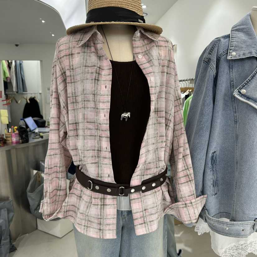 REPELLER韓國直郵實拍女裝新款人氣職業襯衫蕾絲衫不含腰帶REPELLER襯衫/蕾絲衫