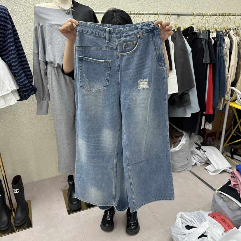 DRAWING韓國東大門代購女士新款26春夏時尚推薦熱賣牛仔褲DRAWING牛仔褲