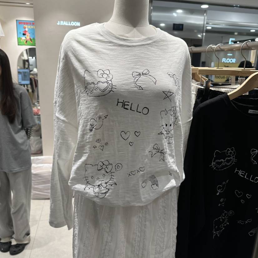 J.BALLOON韓國東大門直郵女士新款人氣時尚職業休閑長袖T恤J.BALLOON長袖T恤