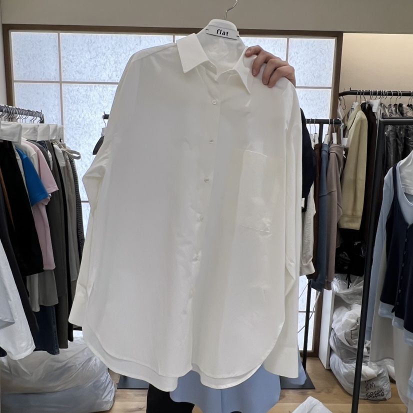 FLAT韓國東大門代購女士新品26春夏時尚職業休閑襯衫蕾絲衫FLAT襯衫/蕾絲衫