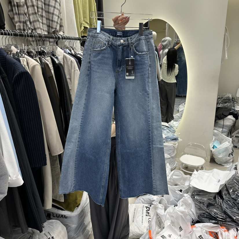 AT THE END韓國代購女士新款推薦26春夏職業休閑牛仔褲AT THE END牛仔褲