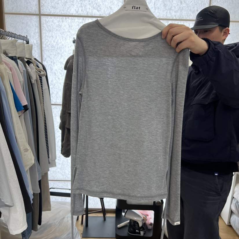 FLAT韓國代購女裝新款26春夏時尚人氣職業休閑推薦長袖T恤FLAT長袖T恤