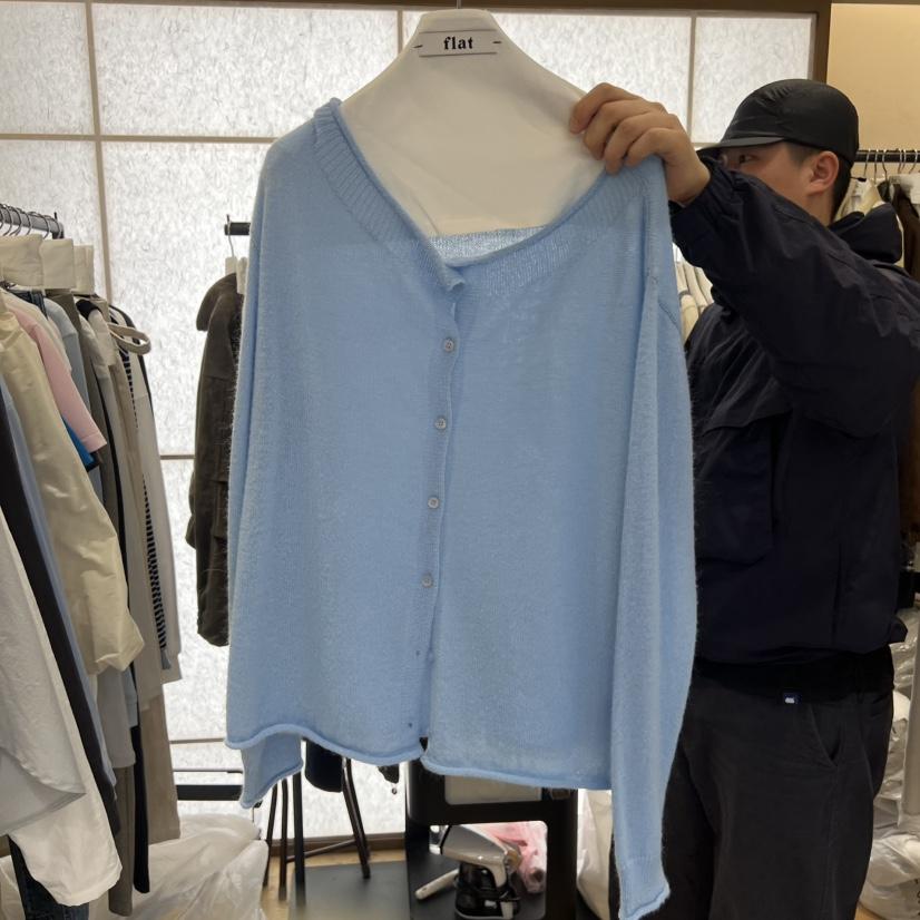 FLAT韓國代購女裝新品熱賣休閑26春夏人氣推薦針織衫開衫FLAT針織衫