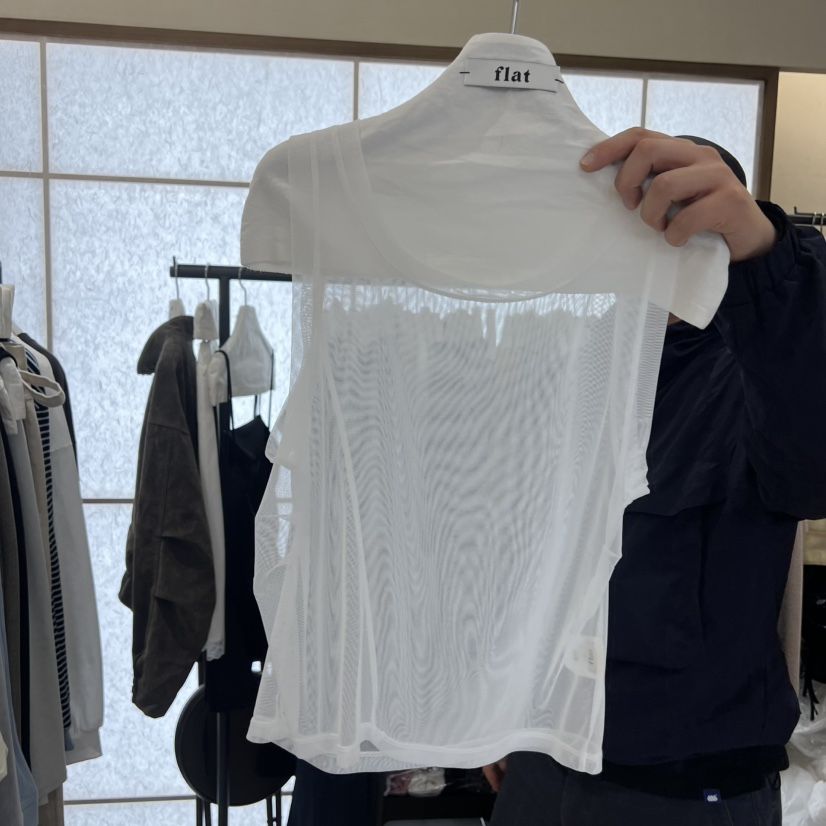 FLAT韓國代購女士新款休閑26春夏職業推薦吊帶背心不含內搭FLAT吊帶/背心