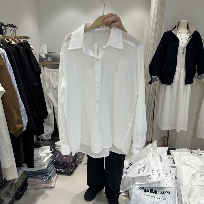 IRVINE韓國直郵女士新款推薦休閑職業26春夏人氣襯衫蕾絲衫IRVINE襯衫/蕾絲衫