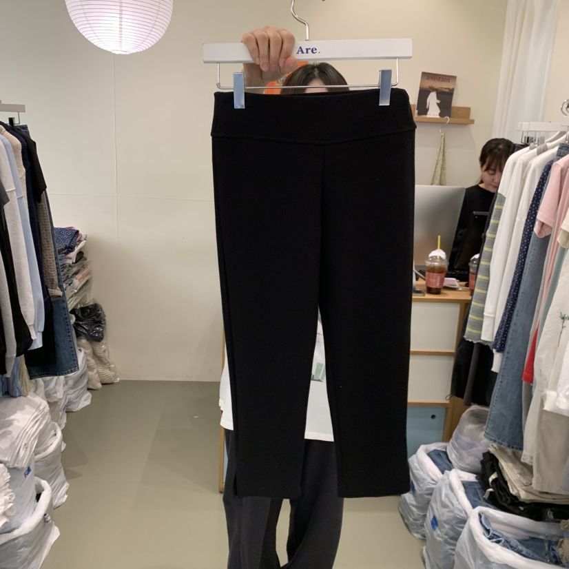 ARE韓國東大門直郵女裝新品職業時尚推薦打底褲鯊魚褲開衩ARE YOU/ARE打底褲/鯊魚褲