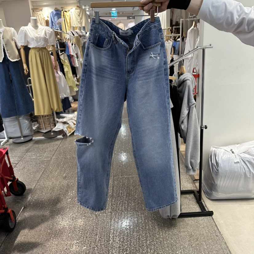 CELINA韓國東大門直郵女士新款休閑推薦26春夏牛仔褲復古CELI_NA牛仔褲