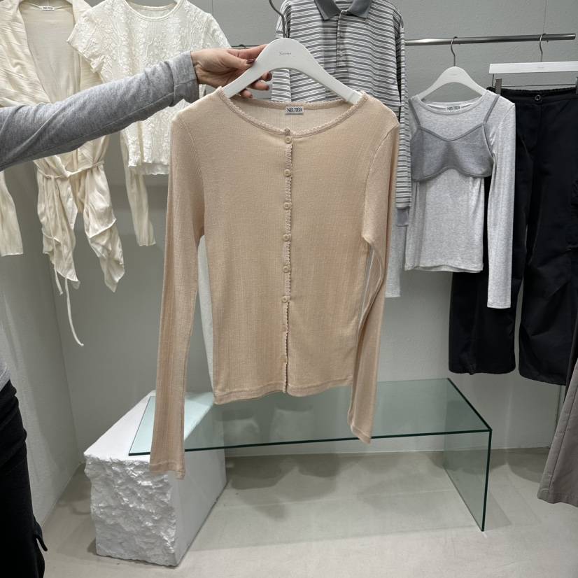 NEUTER韓國東大門直郵女士新品人氣時尚推薦26春夏長袖T恤NEUTER長袖T恤