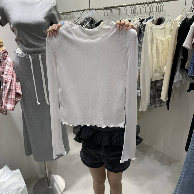 BAIE.38韓國東大門代購女士新款熱賣休閑時尚長袖T恤透明BAIE.38長袖T恤