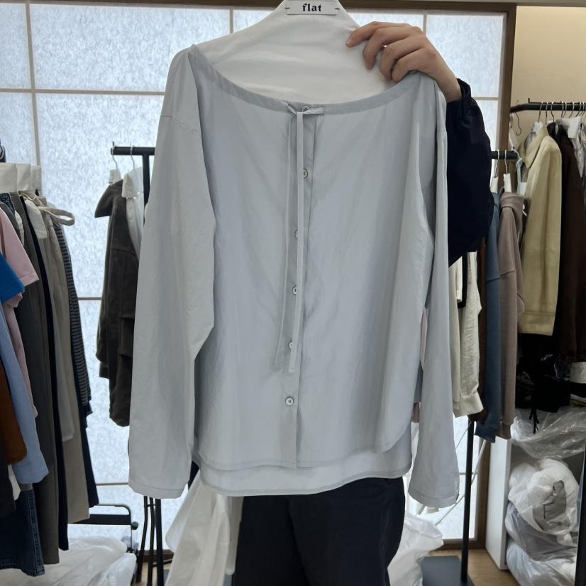 FLAT韓國直郵女裝新品時尚職業26春夏熱賣推薦襯衫蕾絲衫FLAT襯衫/蕾絲衫