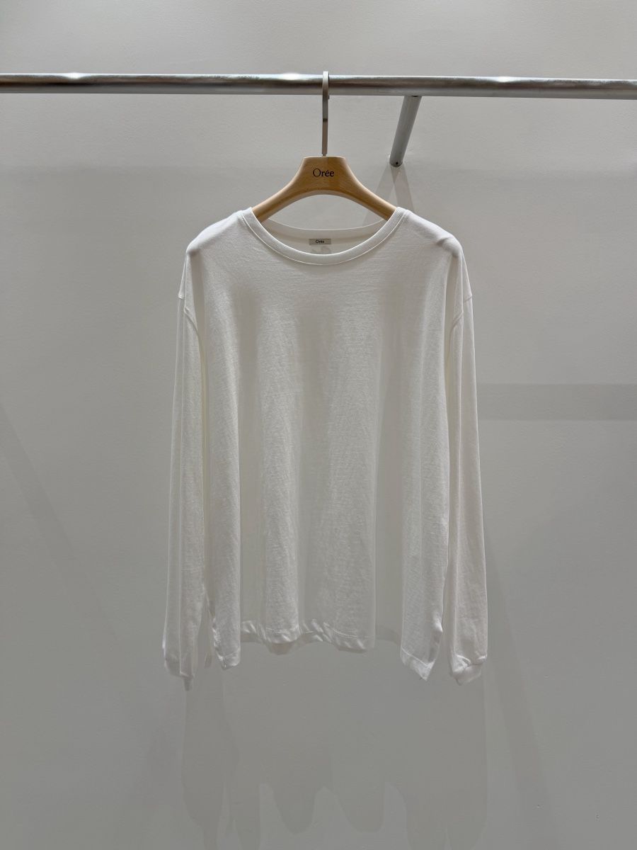 OREE韓國東大門代購女士新款人氣休閑職業26春夏長袖T恤刺繡OREE長袖T恤