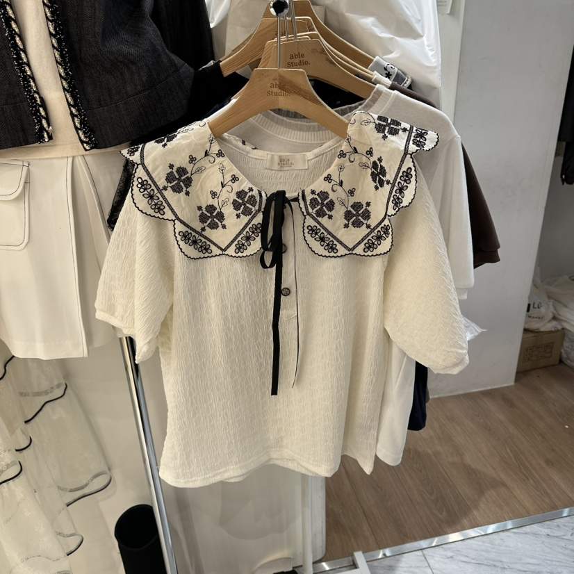 ABLESTUDIO韓國東大門代購女裝新款26春夏職業襯衫蕾絲衫ABLESTUDIO襯衫/蕾絲衫