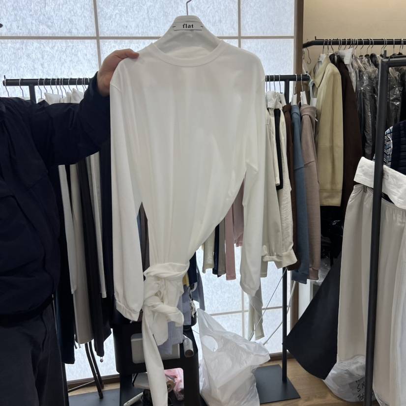 FLAT韓國直郵女士新款時尚職業人氣26春夏休閑熱賣長袖T恤FLAT長袖T恤