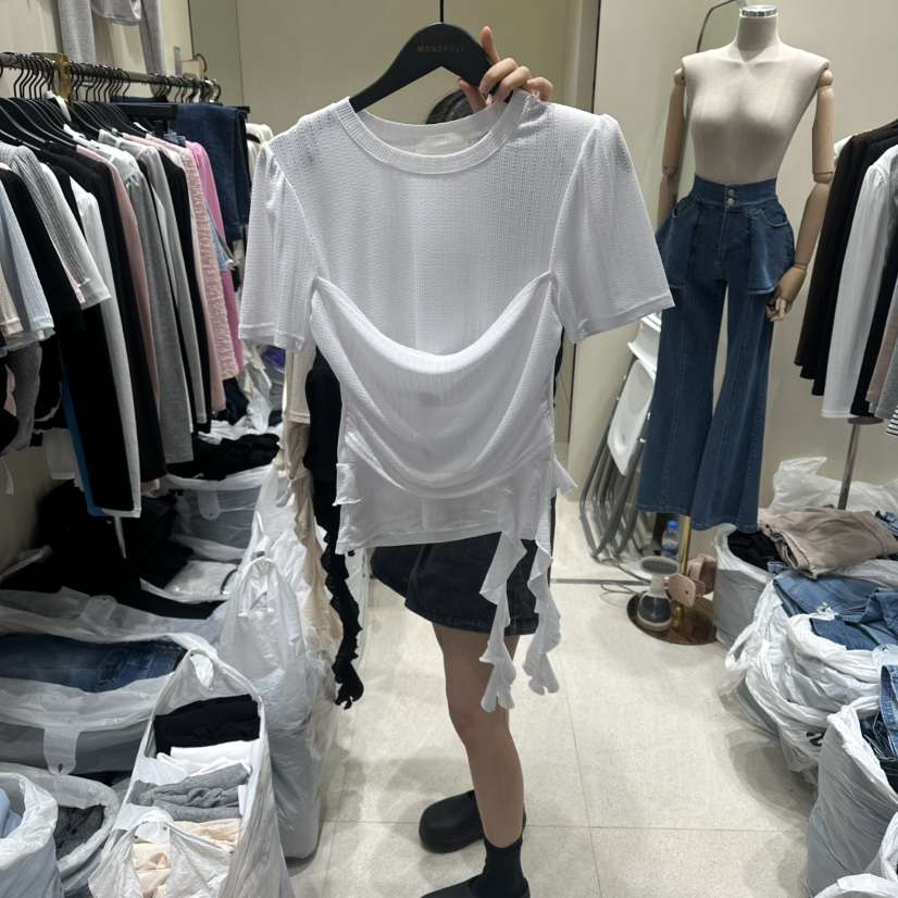 MONOPOLY韓國東大門代購女士新款人氣熱賣推薦時尚T恤假兩件MONO_POLYT恤