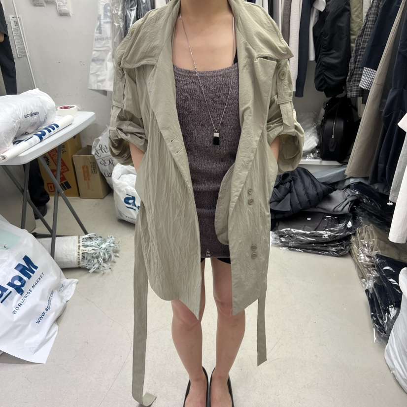 PADO韓國東大門直郵女士新款熱賣人氣休閑推薦夾克含腰帶PADO夾克