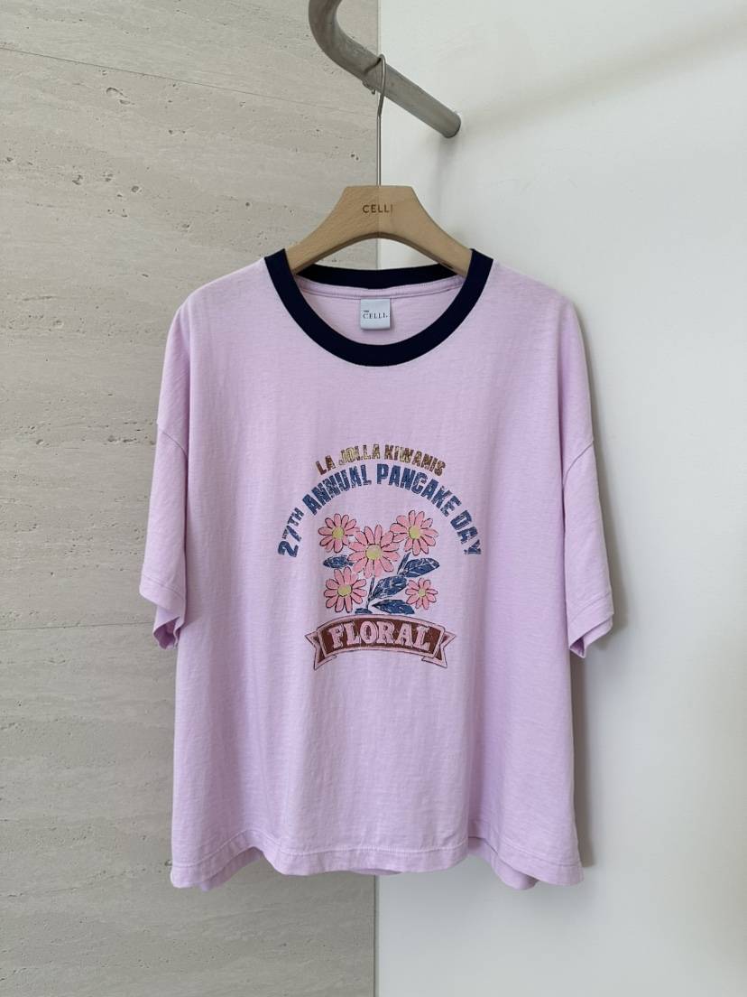 CELLI韓國東大門直郵女裝新款熱賣人氣職業時尚推薦T恤花朵CELLIT恤