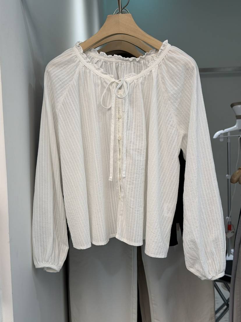 PEPPER-L韓國東大門代購女裝新款熱賣26春夏職業襯衫蕾絲衫PEPPER襯衫/蕾絲衫