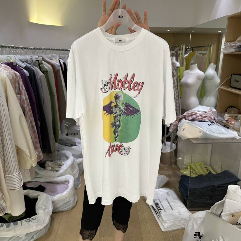 TED韓國東大門代購女裝新款休閑時尚推薦26春夏熱賣T恤復古TEDT恤