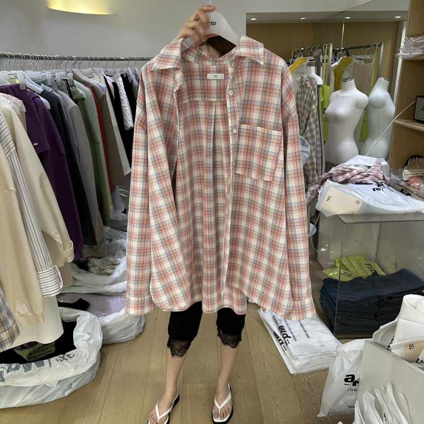 TED韓國代購女士新品人氣推薦職業熱賣休閑襯衫蕾絲衫格子TED襯衫/蕾絲衫