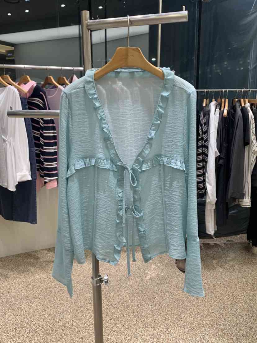 VAARA東大門代購女士新款時尚26春夏休閑真品職業襯衫蕾絲衫VAARA襯衫/蕾絲衫