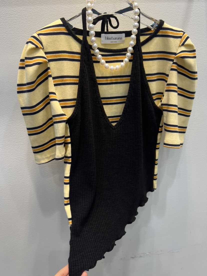 BLUE BANANA韓國代購女裝新品職業時尚熱賣休閑26春夏T恤BLUE BANANAT恤