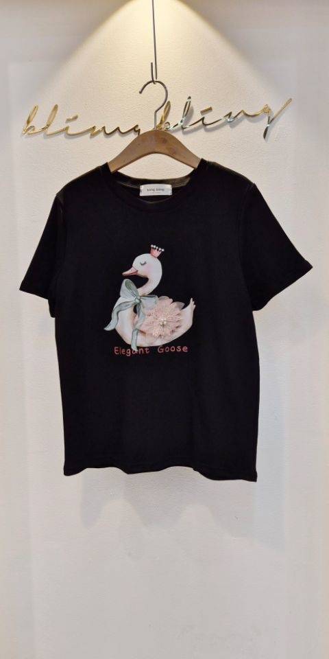 RICO/BLING BLING-S東大門直郵女裝新款時尚休閑T恤鵝RICO/BLING BLING-ST恤