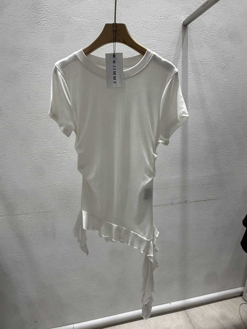 JIMMY韓國代購女士新品時尚休閑真品職業推薦熱賣T恤荷葉邊JIMMY/REMAKET恤