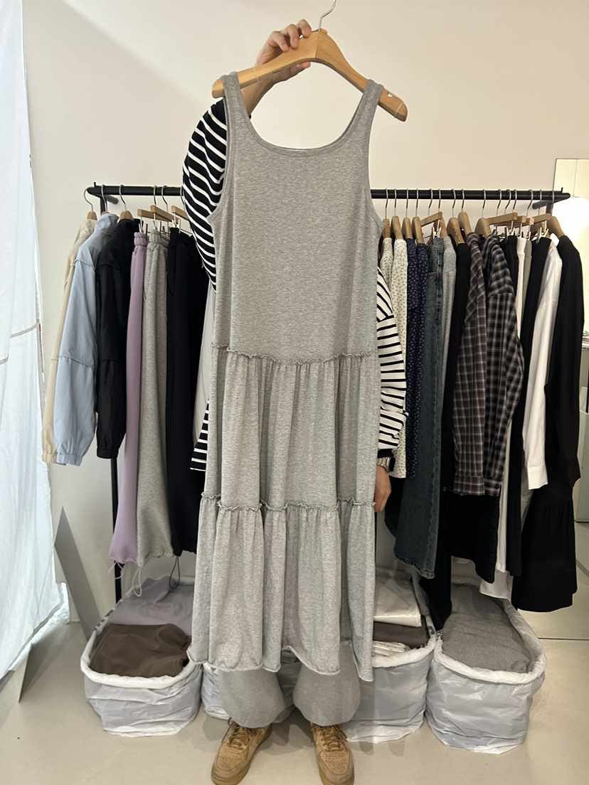 AS THOUGHT韓國直郵女士新款時尚推薦26春夏連衣裙荷葉邊AS THOUGHT連衣裙