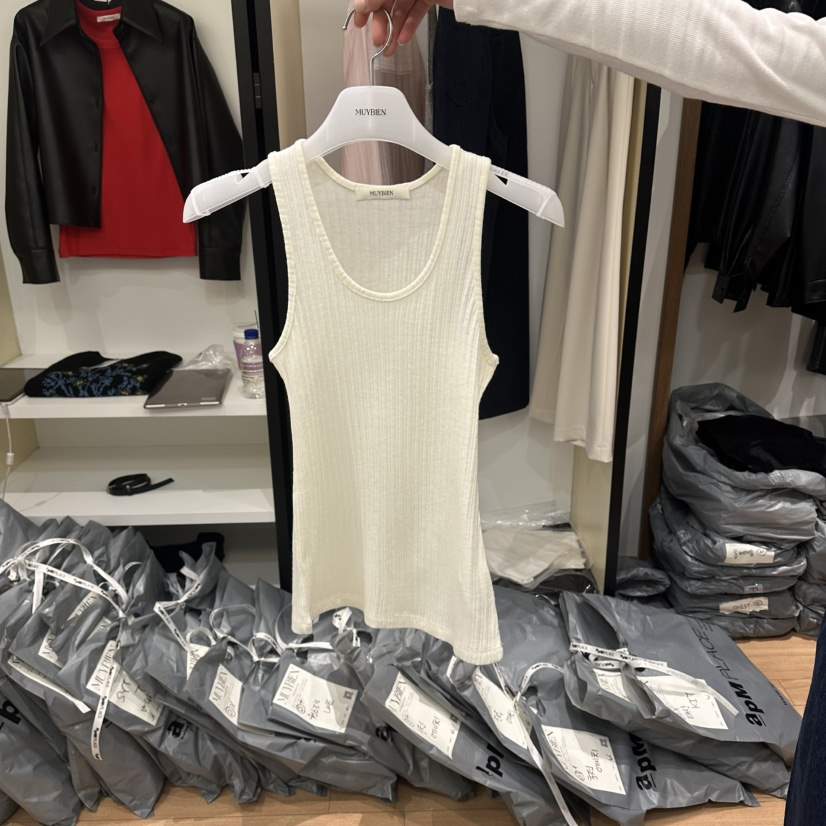 MUYBIEN韓國代購女士新款真品休閑人氣26春夏推薦吊帶背心MUYBIEN吊帶/背心