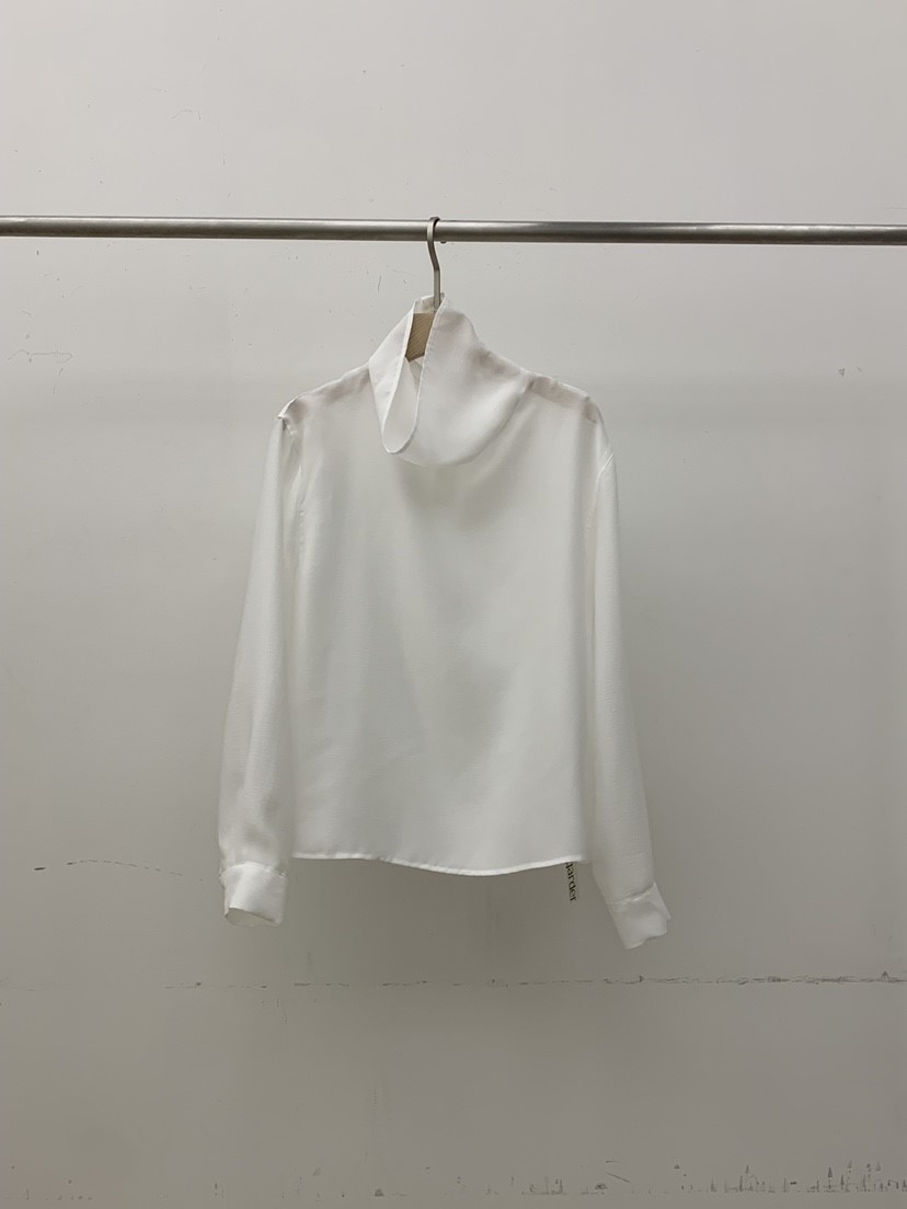 B_GARDER東大門實拍女士新品熱賣26春夏襯衫蕾絲衫真絲高領B.GARDER襯衫/蕾絲衫