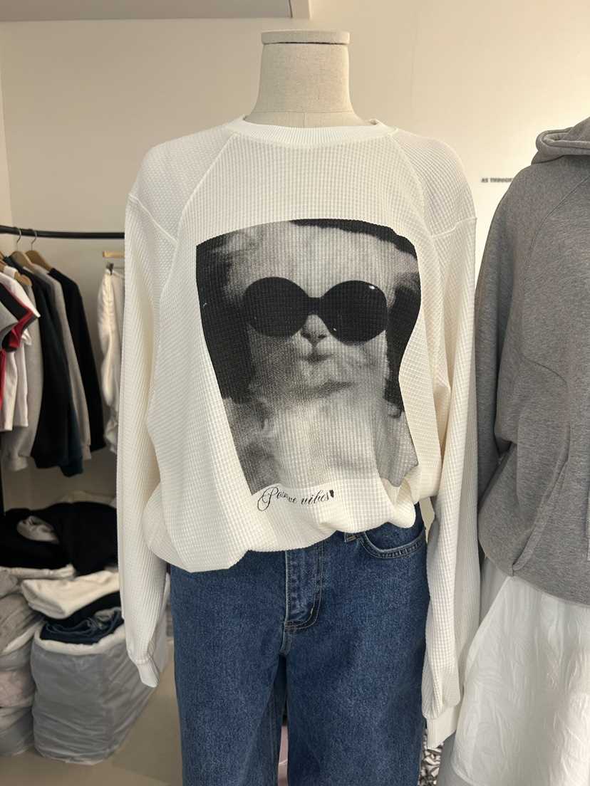 AS THOUGHT東大門代購女士新品推薦26春夏長袖T恤華夫格AS THOUGHT長袖T恤