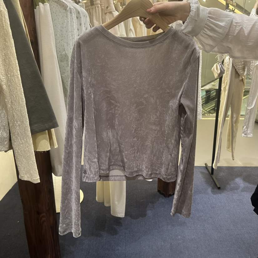 FURE東大門代購女士新品熱賣時尚真品休閑職業長袖T恤天鵝絨FURE長袖T恤