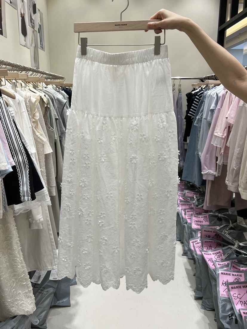 MARIE MARIE韓國代購女士新品熱賣休閑人氣時尚長裙刺繡MARIE MARIE長裙