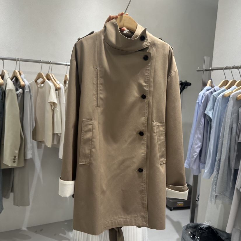 OVU東大門直郵女士新品人氣26春夏職業休閑長款風衣含腰帶OVU長款風衣