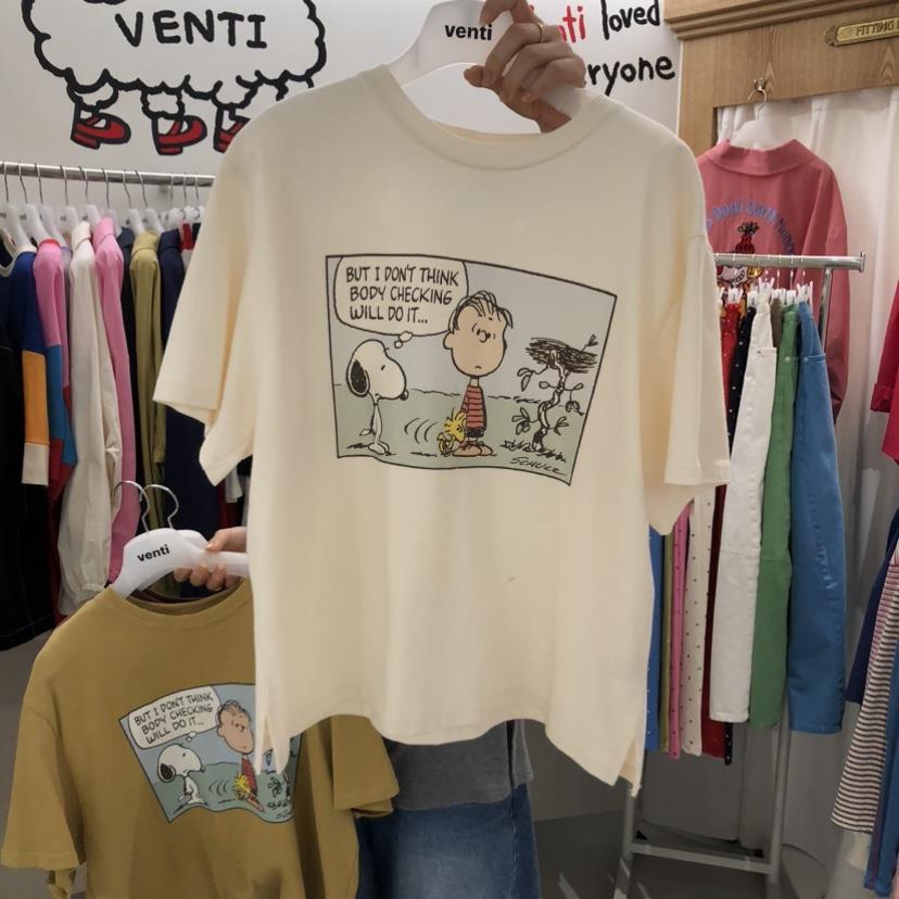 VENTI東大門實拍女士新品熱賣時尚職業人氣真品T恤史努比VENTIT恤