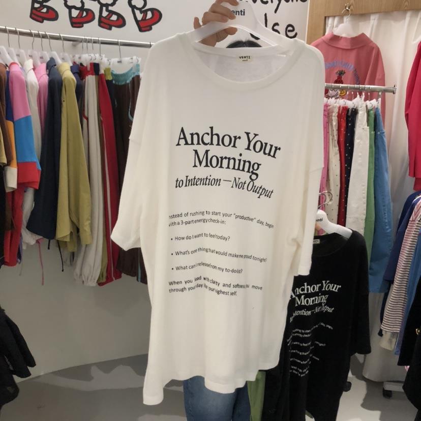 VENTI韓國代購女裝新款時尚人氣休閑26春夏真品推薦職業T恤VENTIT恤