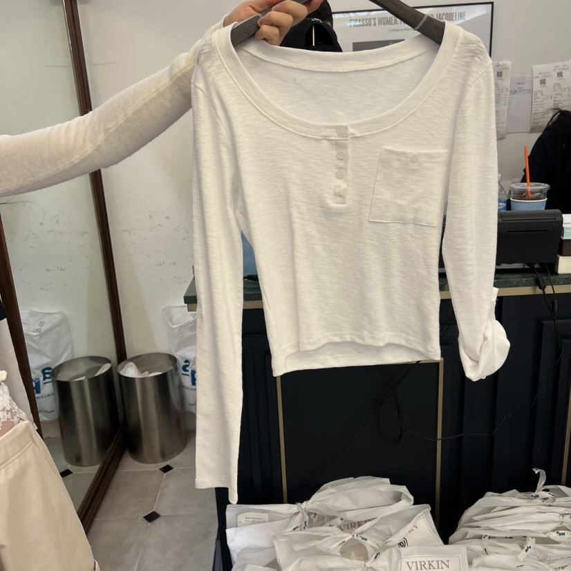 VIRKIN東大門實拍女裝新款推薦熱賣人氣時尚休閑真品長袖T恤VIRKIN長袖T恤