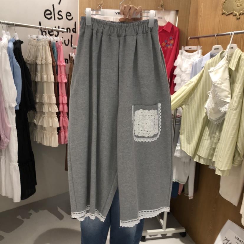 VENTI韓國代購女裝新品推薦熱賣真品休閑人氣時尚休閑褲蕾絲VENTI休閑褲