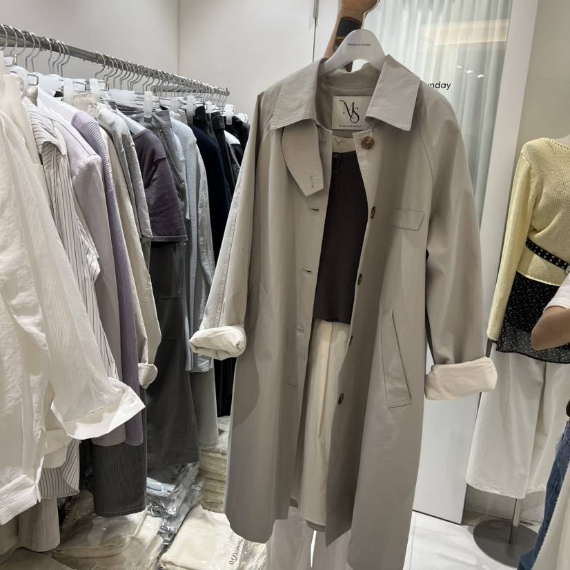 MONDAY TO SUNDAY東大門代購女士新品熱賣長款風衣不含內搭MONDAY TO SUNDAY長款風衣