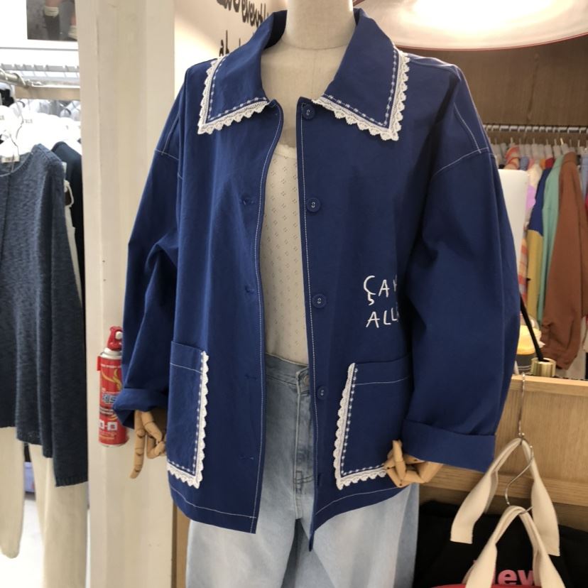 VENTI東大門實拍女士新品人氣推薦熱賣26春夏夾克刺繡蕾絲VENTI夾克