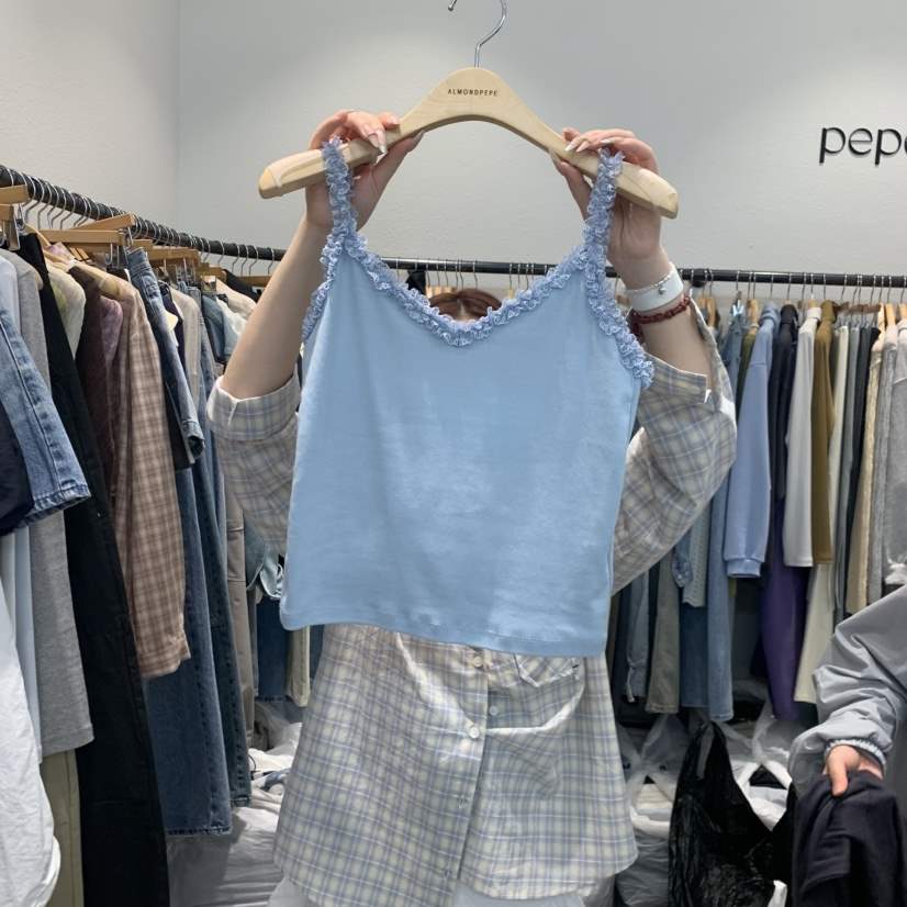 ALMOND PEPE韓國代購女裝新款職業熱賣休閑真品吊帶背心ALMOND PEPE吊帶/背心