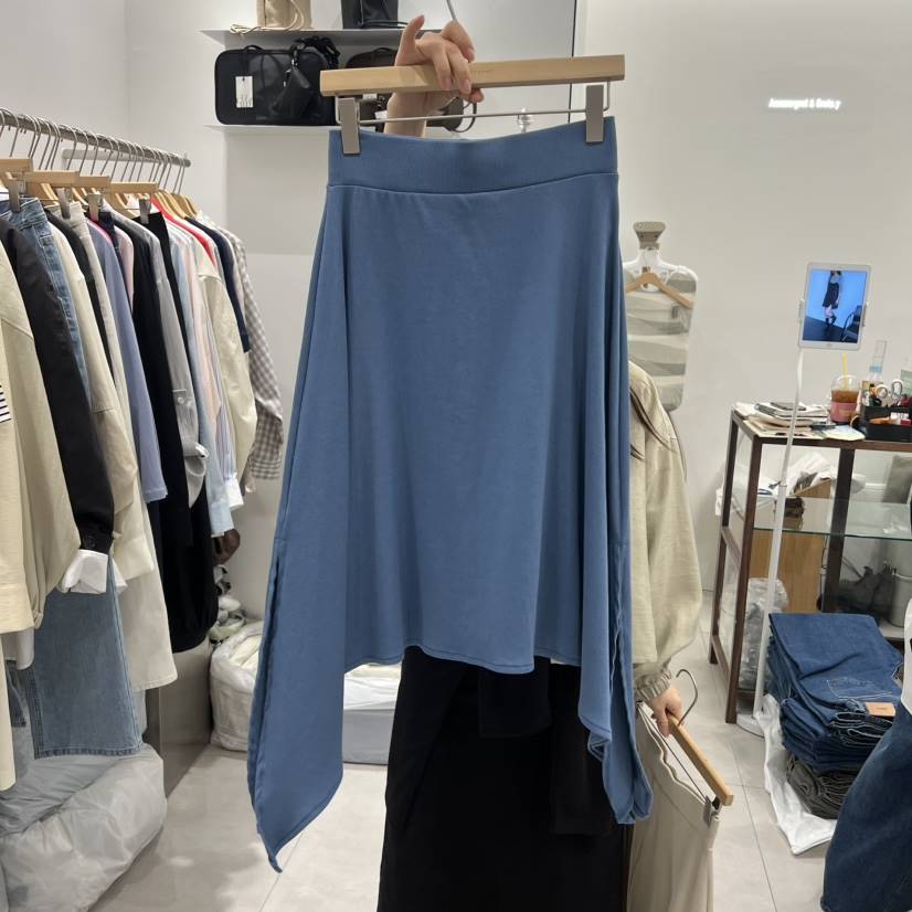 ANN MARGRET東大門實拍女士新品時尚半身裙中短裙不對稱GRETA.Y半身裙/中短裙