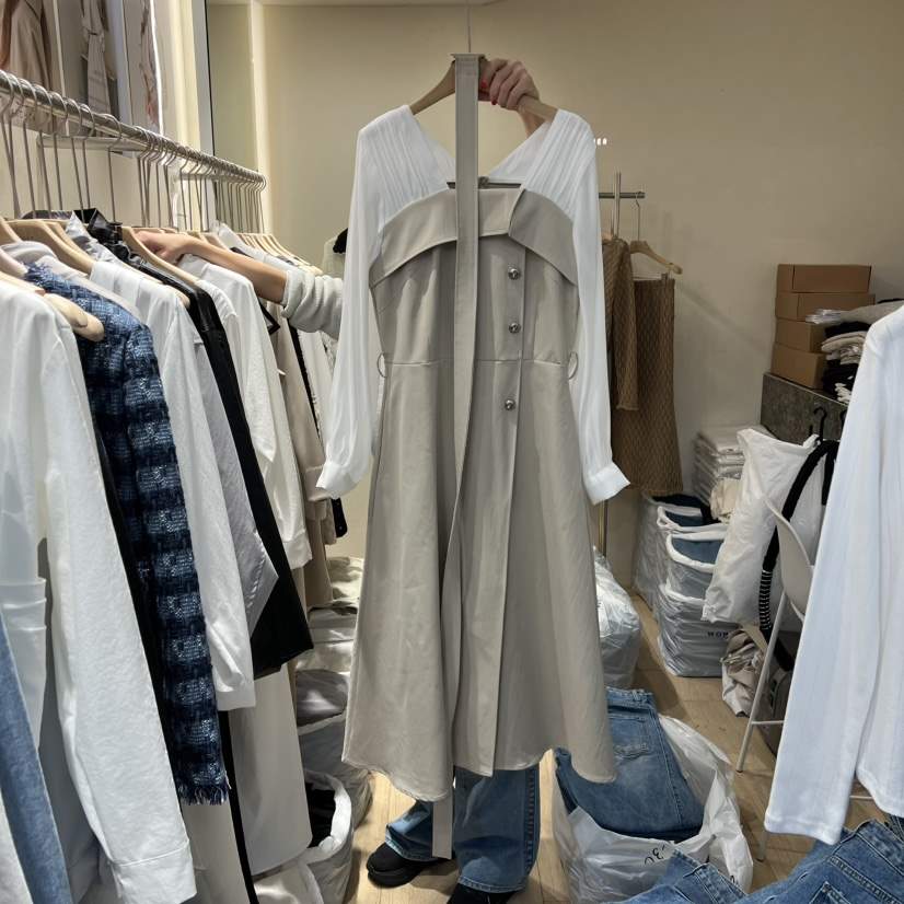 ARCHER韓國代購女士新品推薦26春夏休閑職業連衣裙含腰帶ARCHER連衣裙